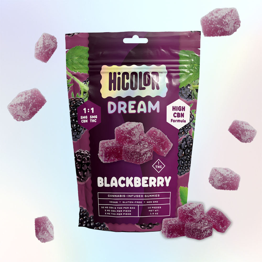 HiCOLOR Blackberry Dream Gummies 1:1 THC:CBN